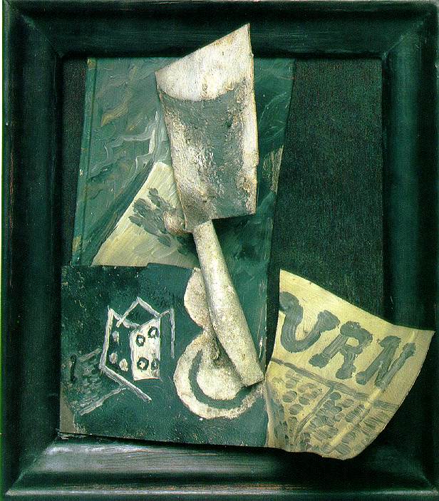Picasso Glass and newspaper 1914